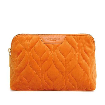 Alice Wheeler Velvet Make - up Bag – Orange - RUTHERFORD & Co