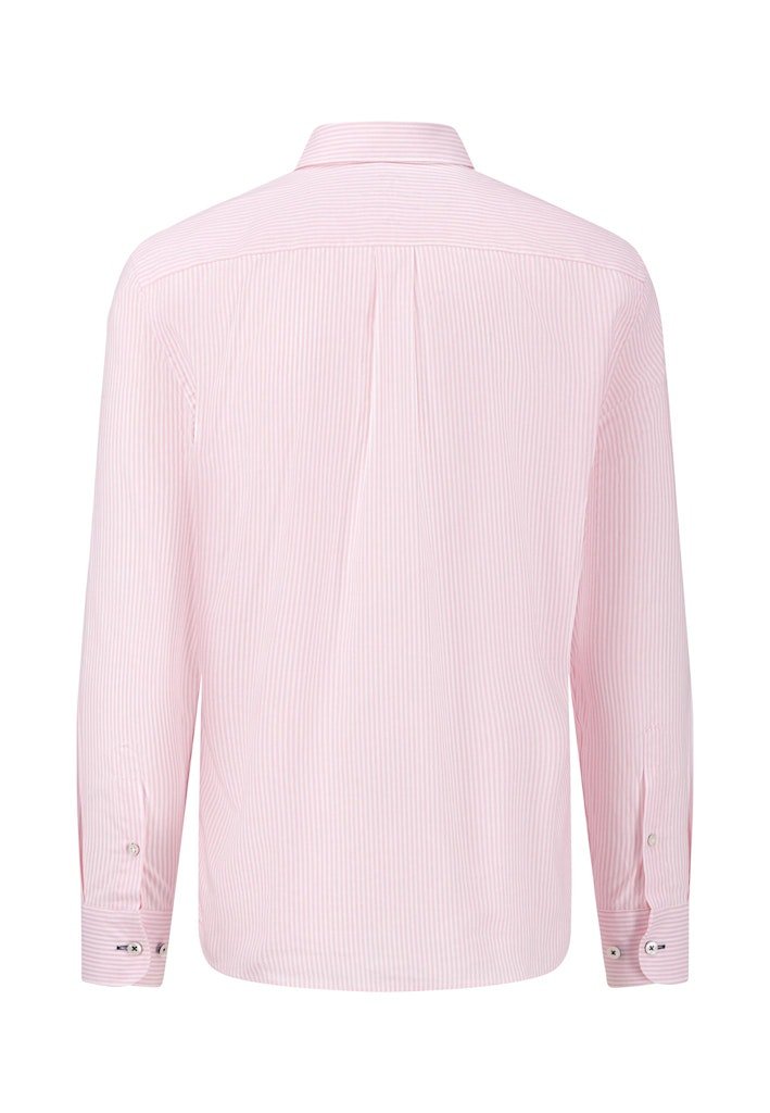 All Season Oxford Shirt - Pink Stripe - RUTHERFORD & Co
