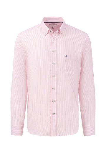 All Season Oxford Shirt - Pink Stripe - RUTHERFORD & Co