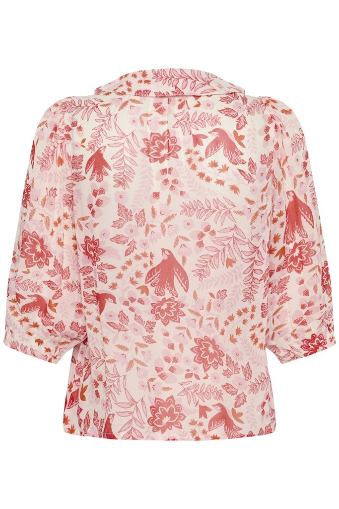 AlviaPW Bl Blouse - Poppy Red Bird Print - RUTHERFORD & Co