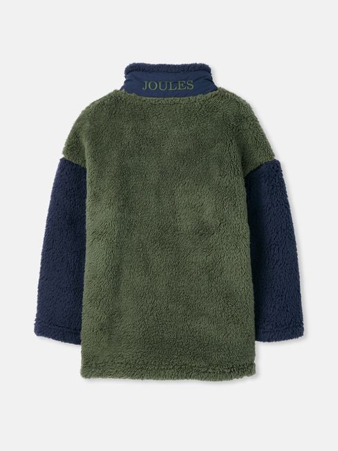 Always Cosy Green/Navy Blue Half Zip Fleece - RUTHERFORD & Co