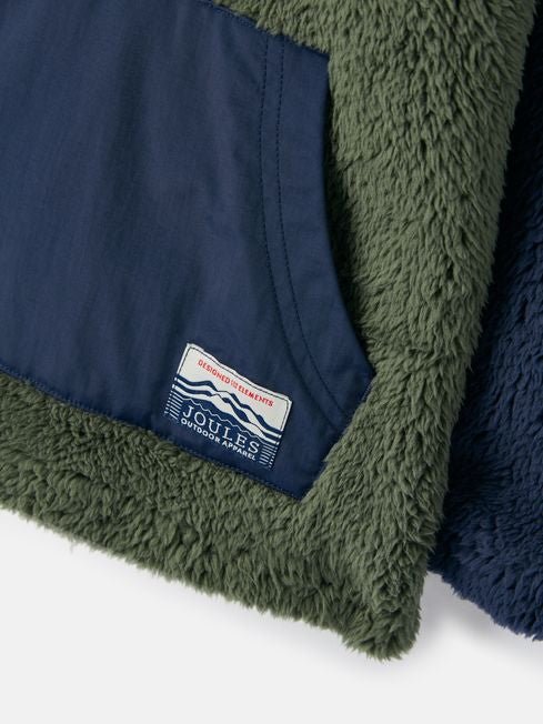 Always Cosy Green/Navy Blue Half Zip Fleece - RUTHERFORD & Co