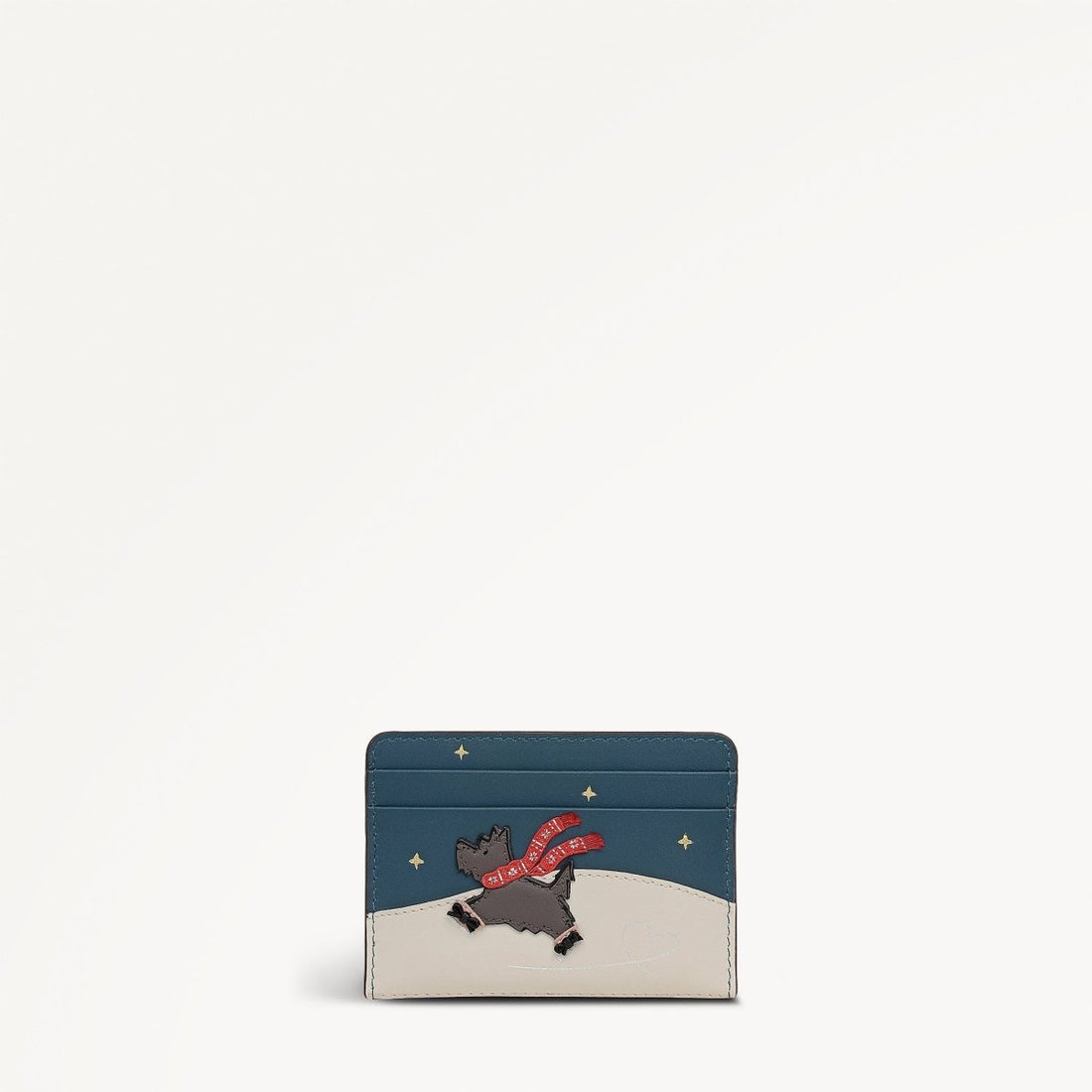 An Ice Day Leather Small Card Holder In Teal - RUTHERFORD & Co