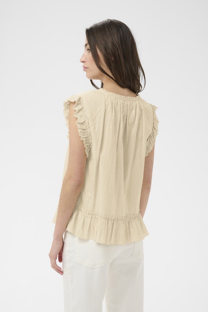 AnekaPW Bl Top - Oatmeal - RUTHERFORD & Co