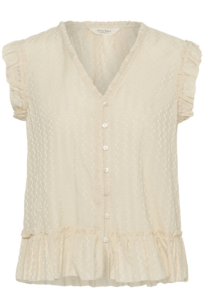 AnekaPW Bl Top - Oatmeal - RUTHERFORD & Co