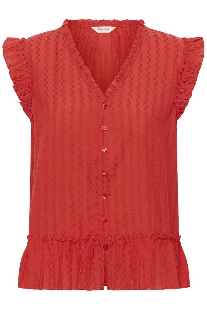 AnekaPW Bl Top - Poppy Red - RUTHERFORD & Co