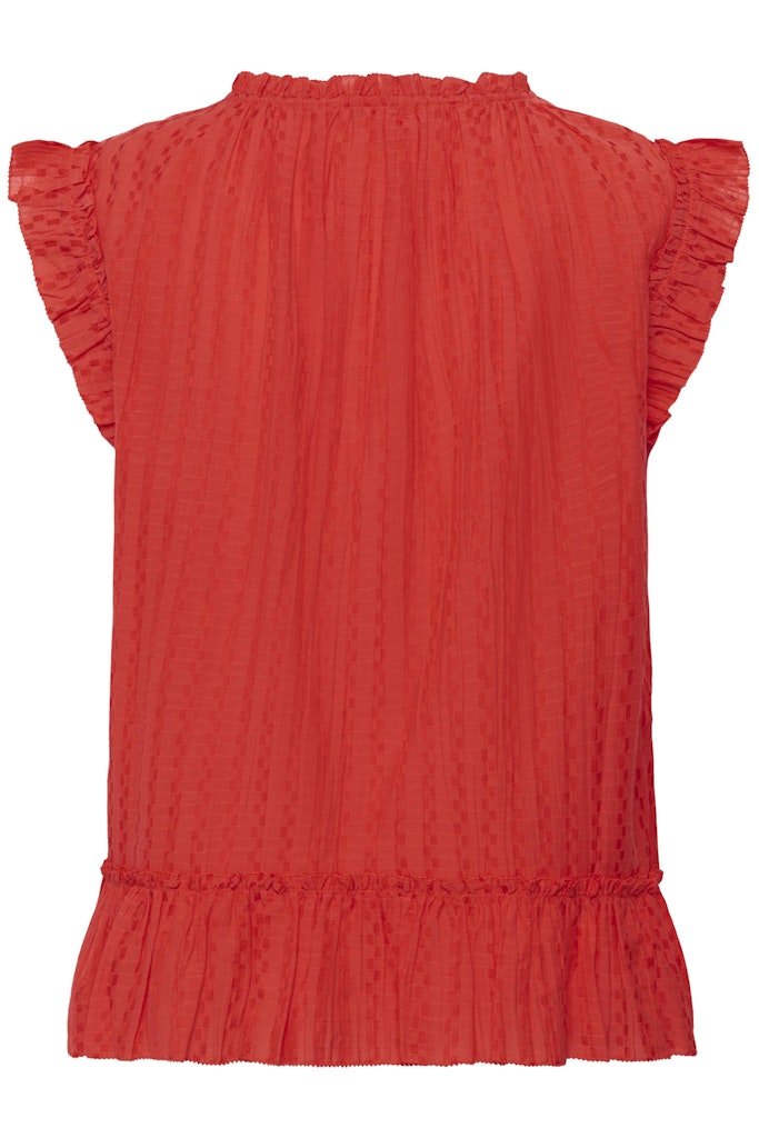 AnekaPW Bl Top - Poppy Red - RUTHERFORD & Co