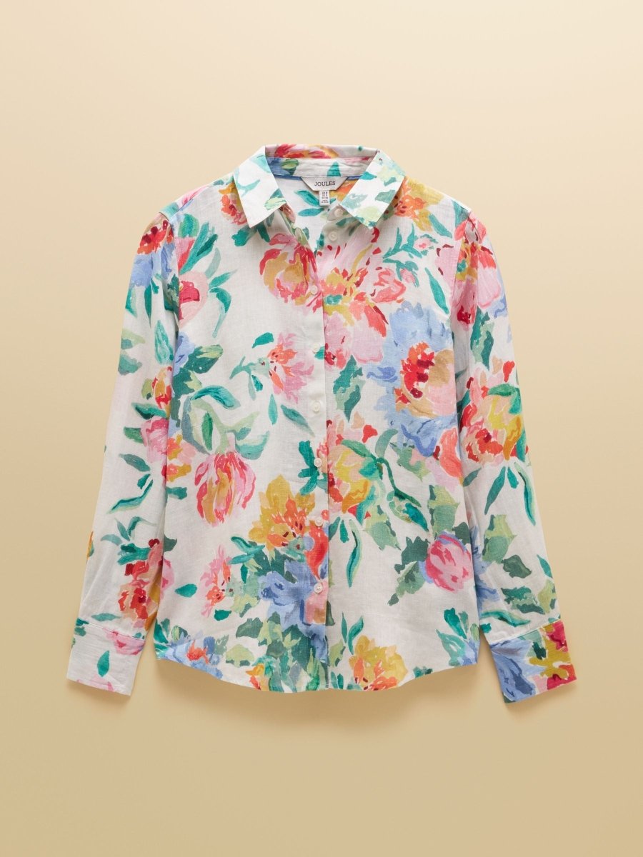 Anna White Artist Floral Long Sleeve Pure Linen Shirt - RUTHERFORD & Co