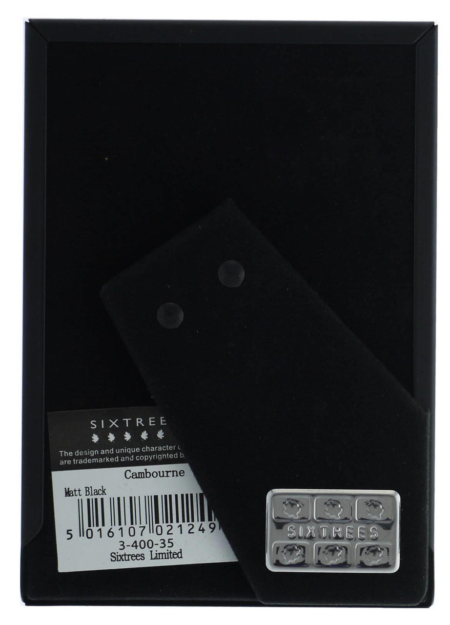 Sixtrees Cambourne Satin Black Metal 3 x 5 inch Photo Frame