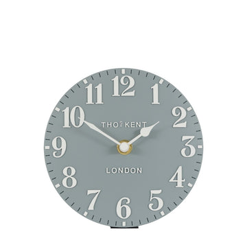 Arabic Mantel Clock Flax Blue 6in - RUTHERFORD & Co