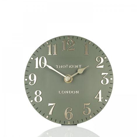 Arabic Mantel Clock - Lichen Green - 6" - RUTHERFORD & Co