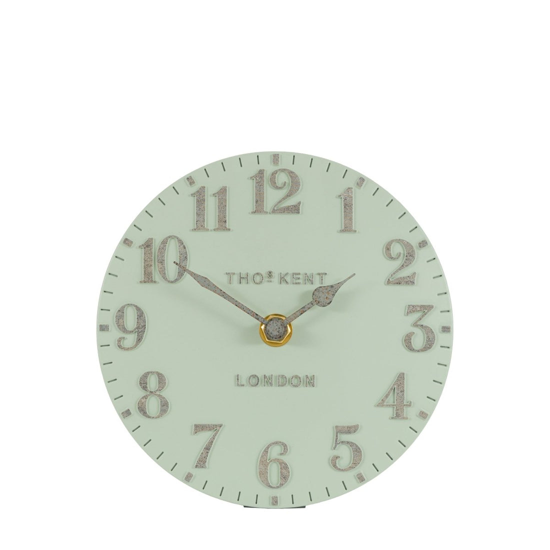 Arabic Mantel Clock Pearl Green 6in - RUTHERFORD & Co