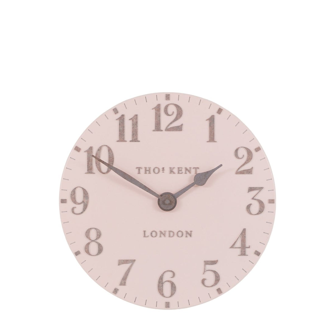 Arabic Wall Clock Shy Pink 12in - RUTHERFORD & Co