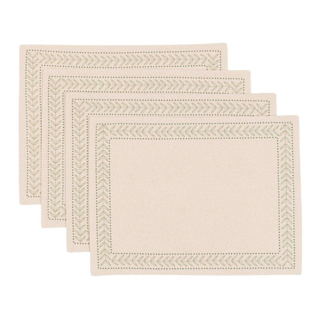 Arbor Leaf Placemats Natural 4pk - RUTHERFORD & Co