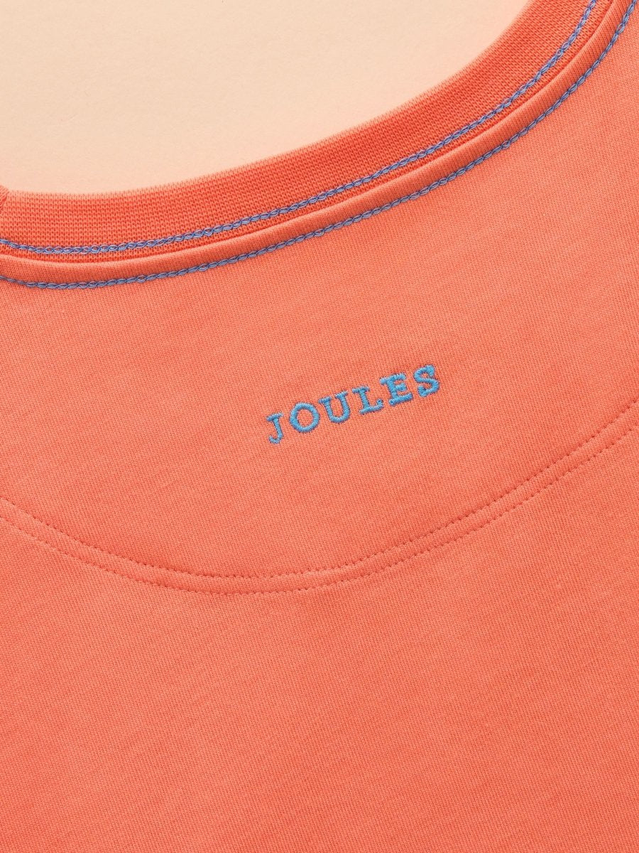 Archie Orange Cotton Short Sleeve Applique T-Shirt - RUTHERFORD & Co
