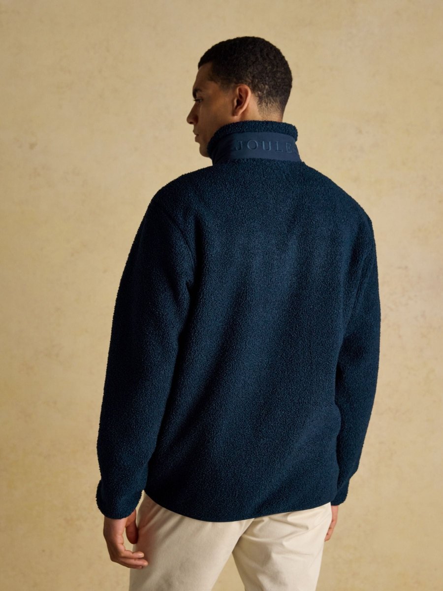 Ashford Navy Borg Fleece Zip Through - RUTHERFORD & Co