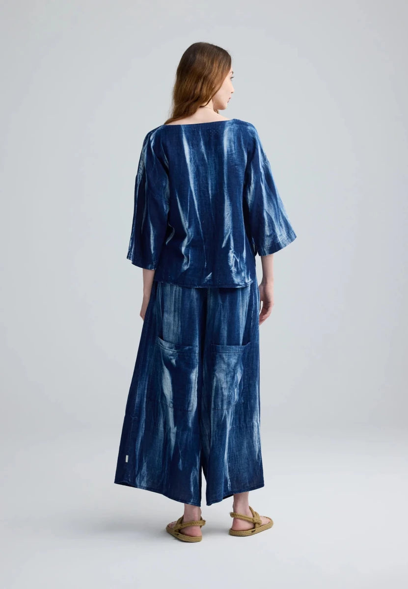 AVERY Batik-effect muslin blouse - RUTHERFORD & Co