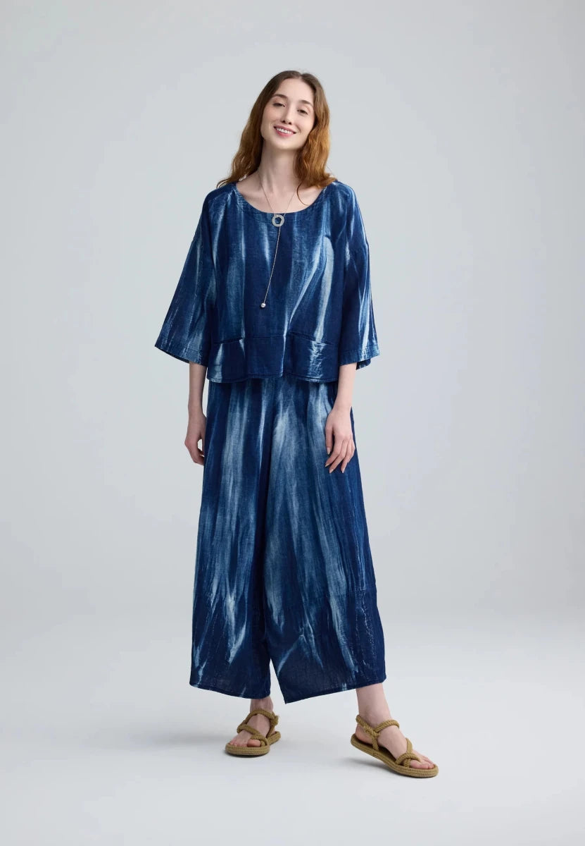 AVERY Batik-effect muslin blouse - RUTHERFORD & Co