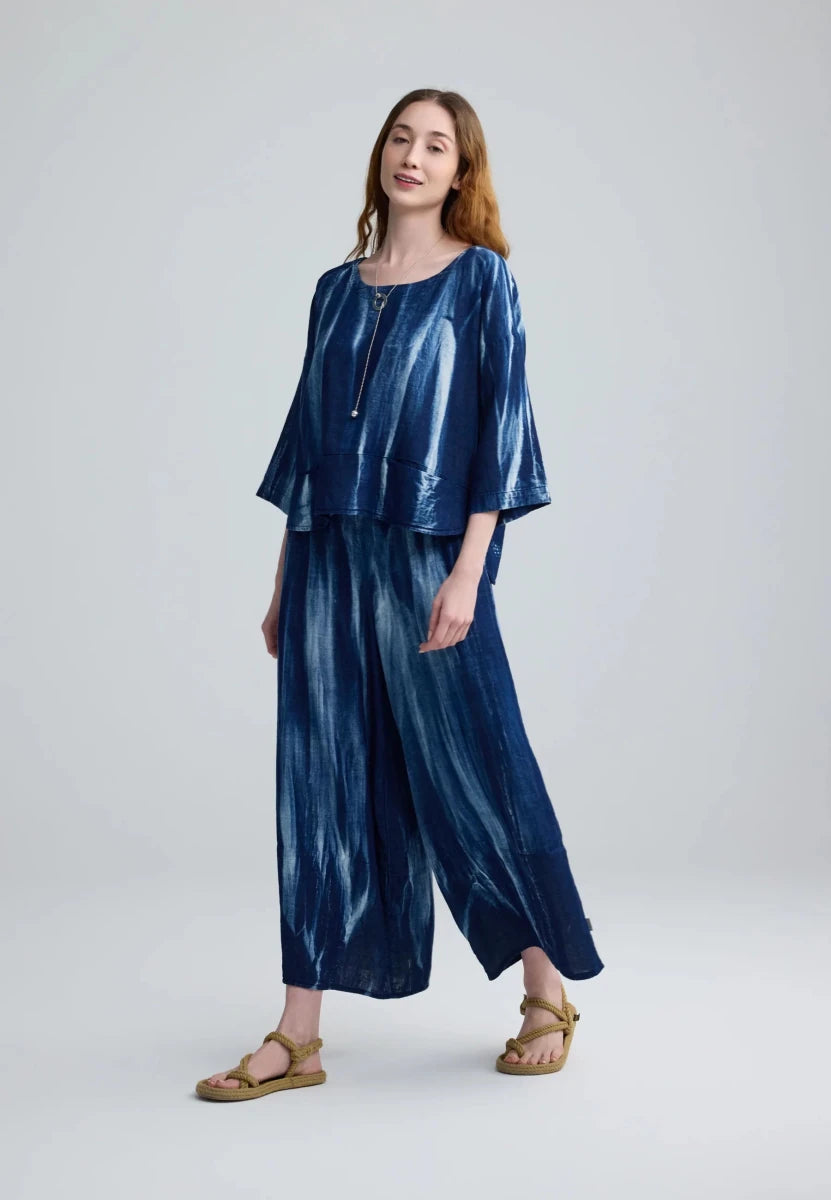 AVERY Batik-effect muslin blouse - RUTHERFORD & Co