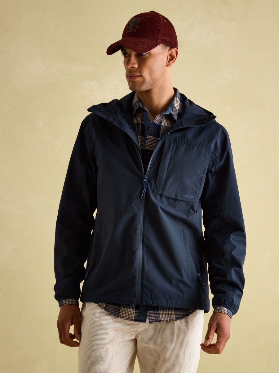 Ayston Navy Lightweight Waterproof Coat - RUTHERFORD & Co
