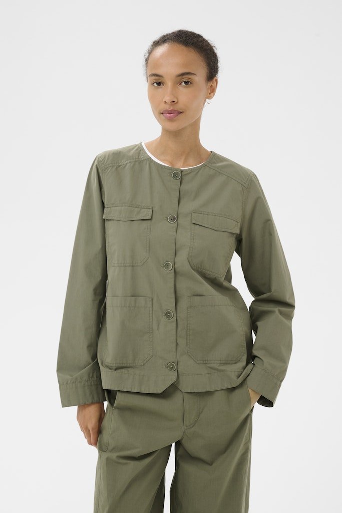 AzizaPW Ja Casual Jacket - Smokey Olive - RUTHERFORD & Co