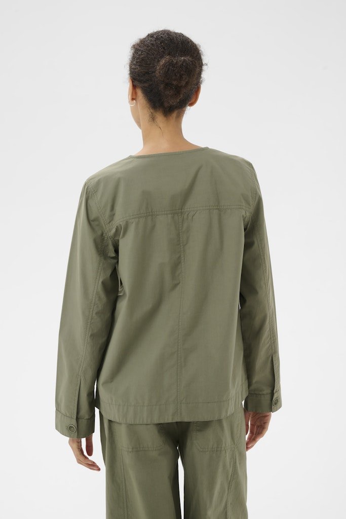 AzizaPW Ja Casual Jacket - Smokey Olive - RUTHERFORD & Co