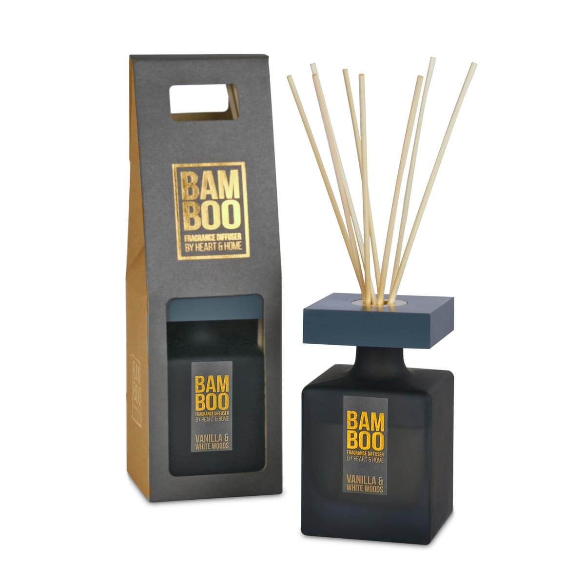 Bamboo Large Fragrance Diffuser - Vanilla & White Woods - RUTHERFORD & Co
