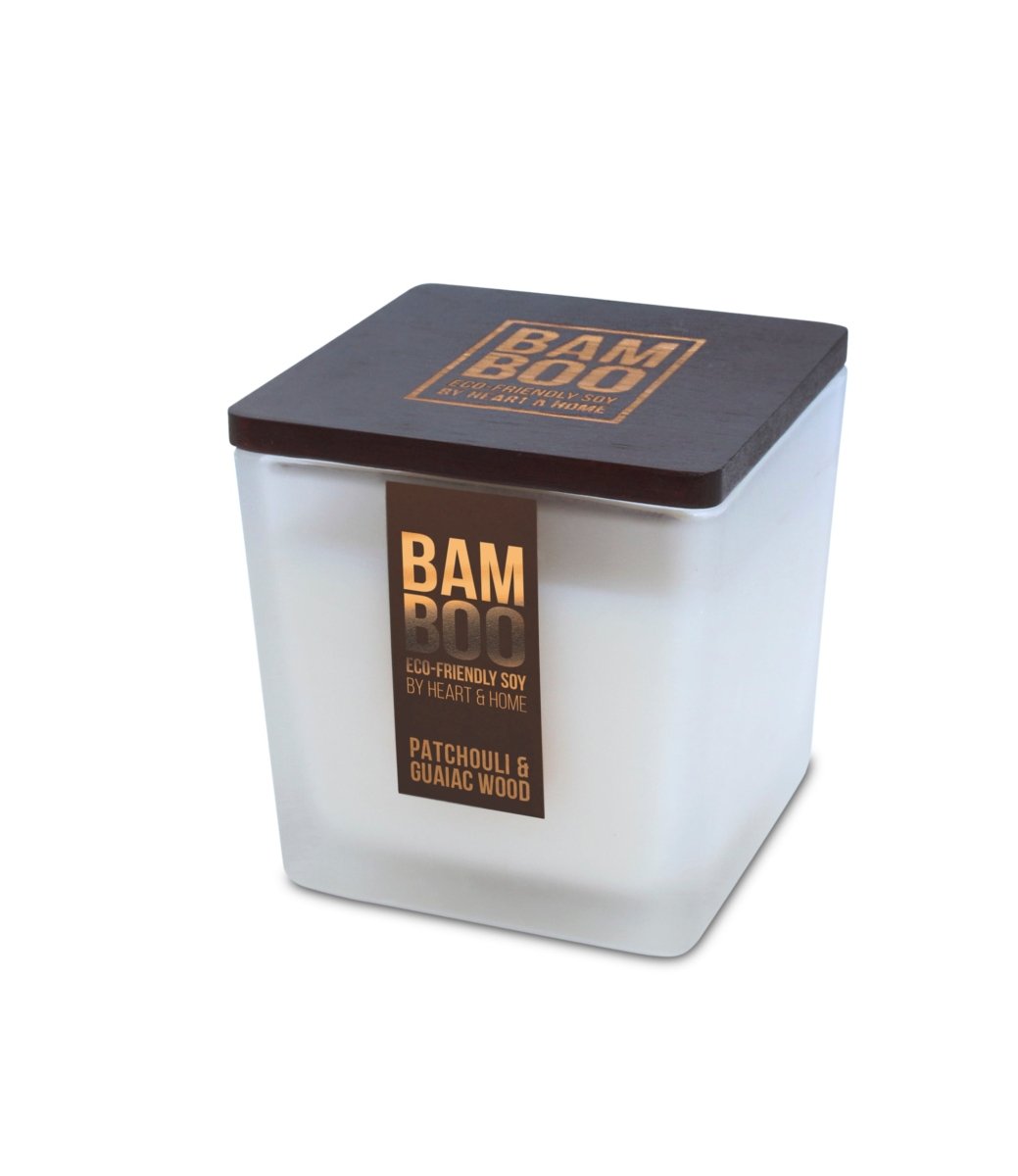Bamboo Large Jar Candle - Patchouli & Guaiac Wood - RUTHERFORD & Co