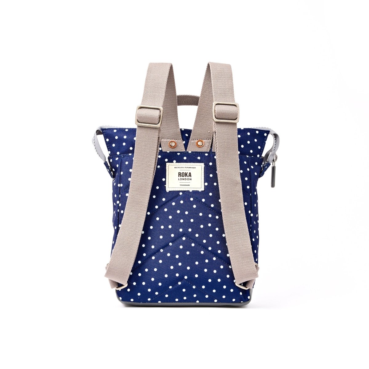 Bantry Backpack in Navy Polka Dot - RUTHERFORD & Co