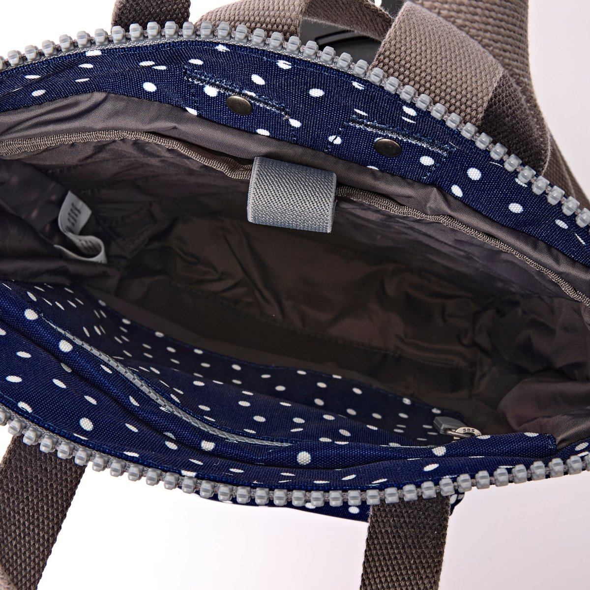 Bantry Backpack in Navy Polka Dot - RUTHERFORD & Co