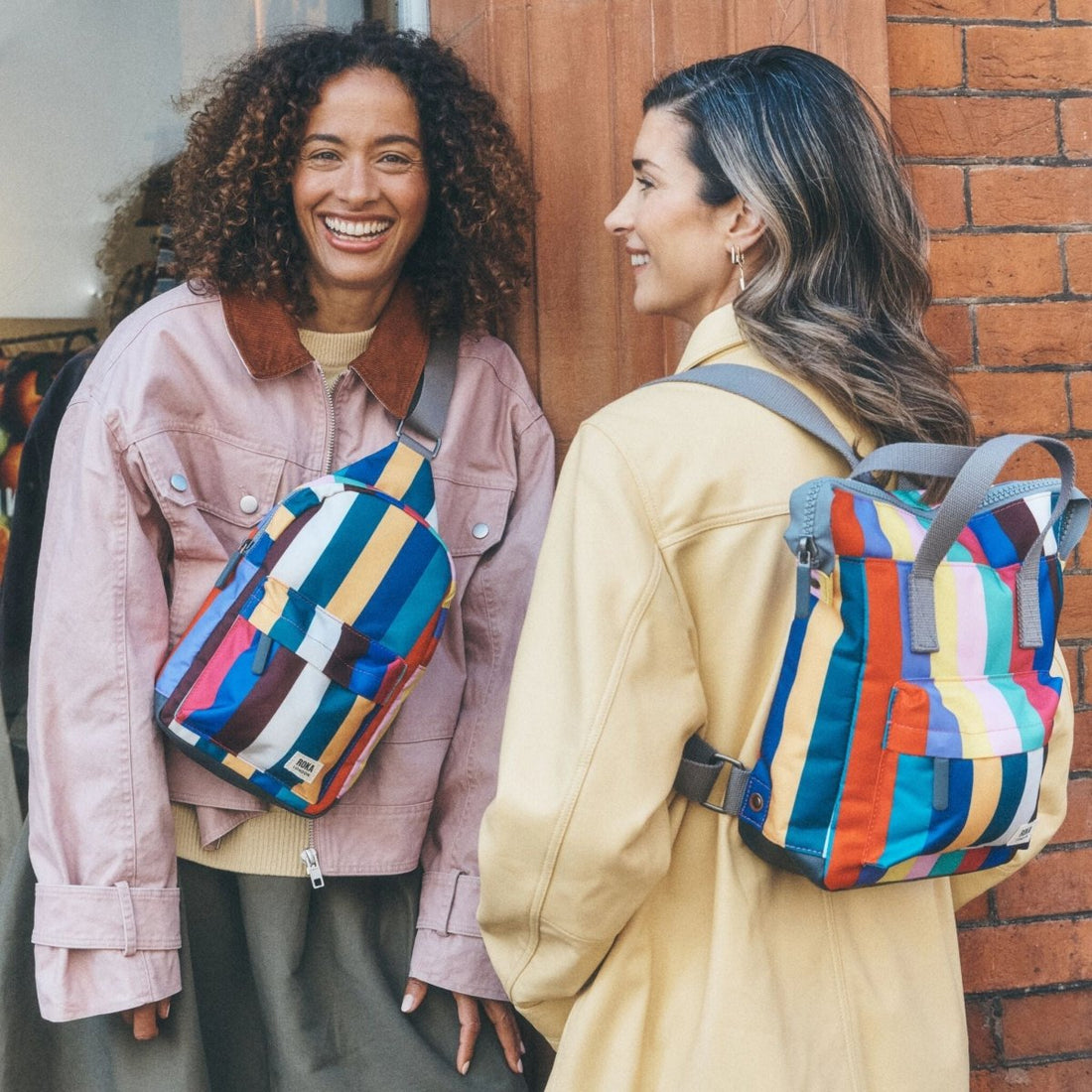 Bantry Backpack in Wide Multi Stripe - RUTHERFORD & Co