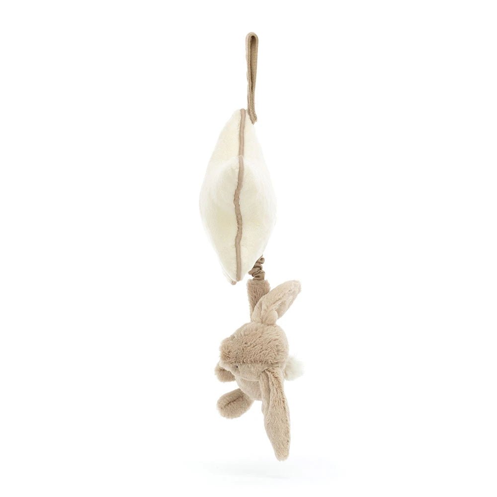 Bashful Beige Bunny Musical Pull - RUTHERFORD & Co