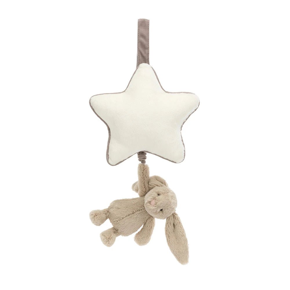 Bashful Beige Bunny Musical Pull - RUTHERFORD & Co