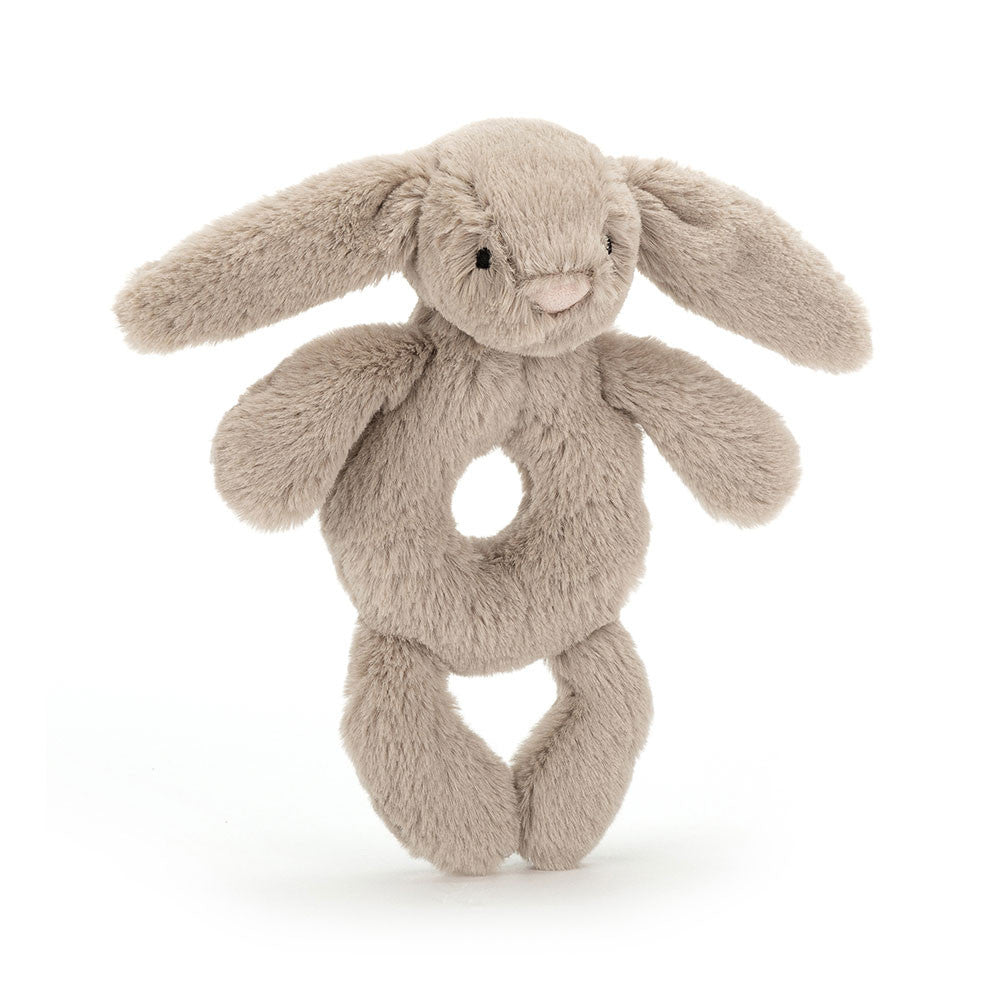 Bashful Beige Bunny Ring Rattle - RUTHERFORD & Co