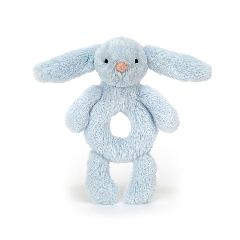 Bashful Blue Bunny Ring Rattle - RUTHERFORD & Co