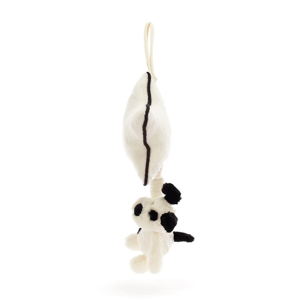 Bashful Rufferty Black & Cream Puppy Musical Pull - RUTHERFORD & Co