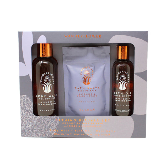 Bath Body Gift Set Wash Salts & Oil Lavender & Frankincense Fragranced Beauty Gift