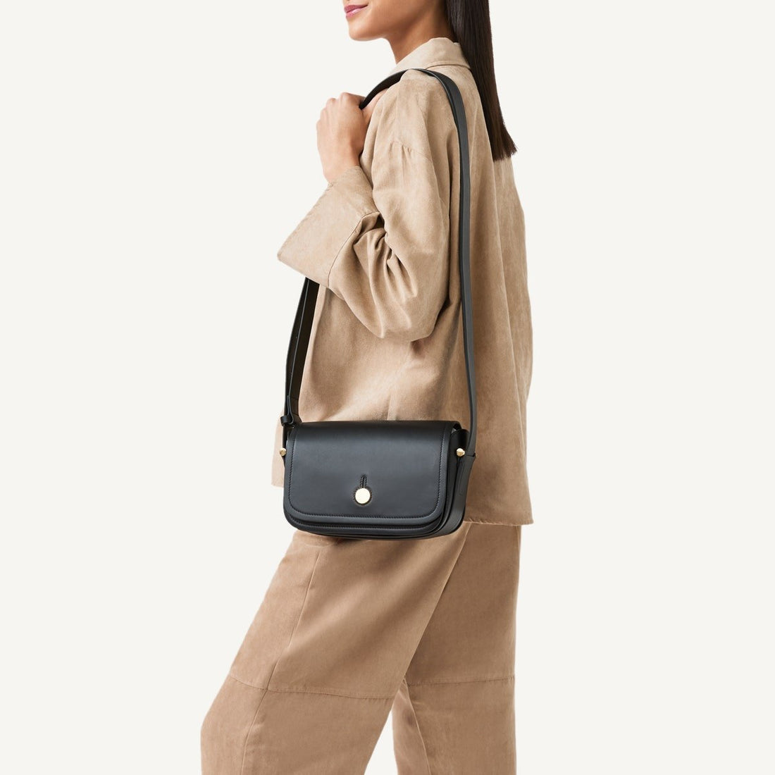 BATHURST MEWS/BLACK/MEDIUM FLAPOVER CROSSBODY - RUTHERFORD & Co