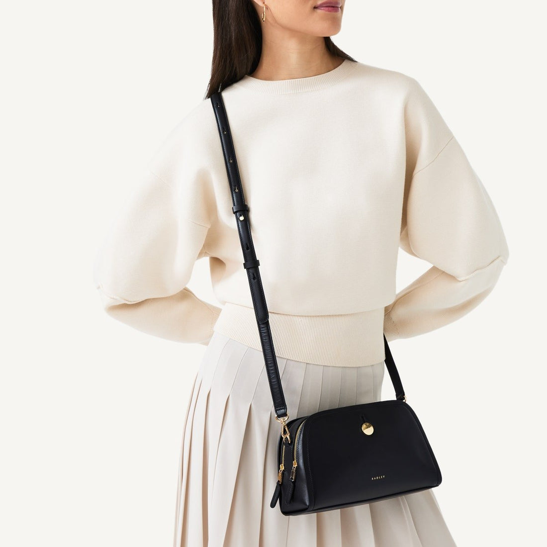 BATHURST MEWS/BLACK/SMALL ZIPTOP CROSSBODY - RUTHERFORD & Co