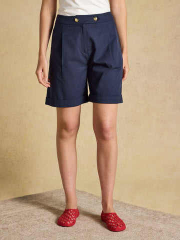 Bay Navy Smart Tailored Shorts - RUTHERFORD & Co