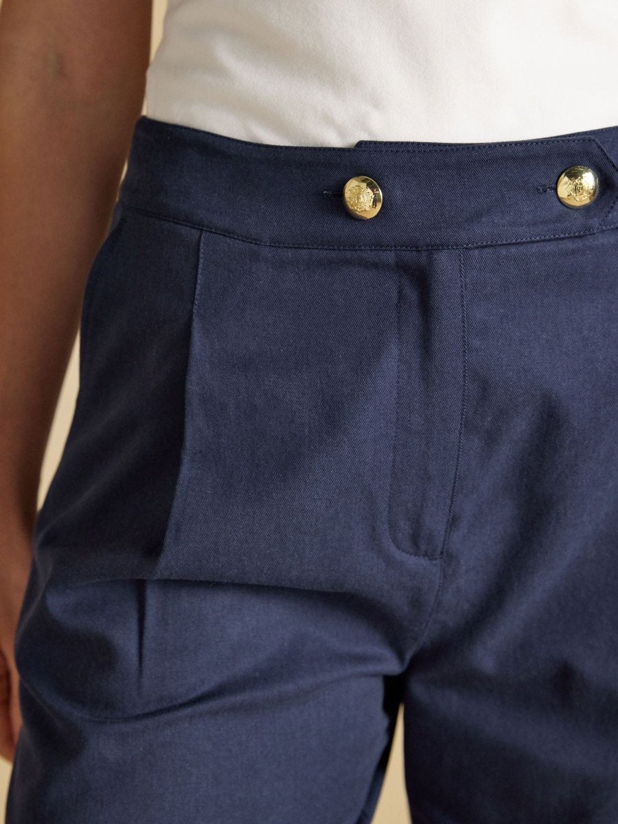 Bay Navy Smart Tailored Shorts - RUTHERFORD & Co