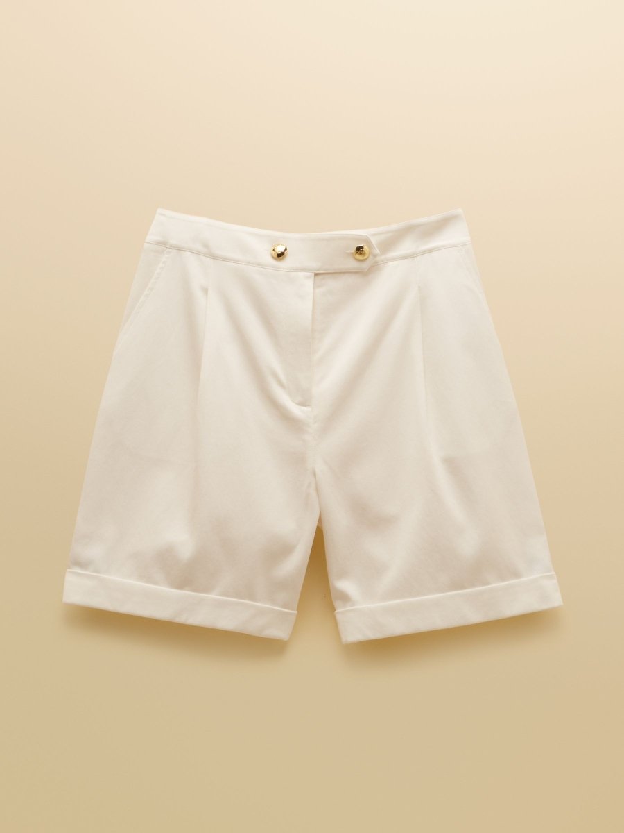 Bay White Smart Tailored Shorts - RUTHERFORD & Co