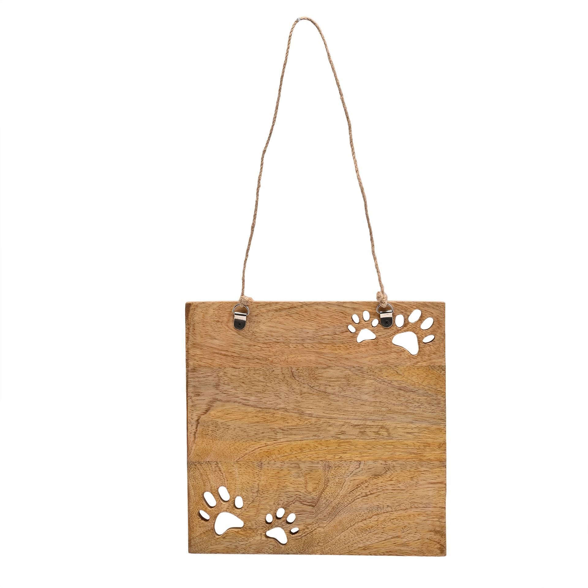 Best of Breed Paw Prints Mango Wood Plaque - "Home Is Where The Paws