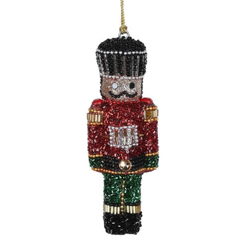 Beaded Nutcracker Bauble - RUTHERFORD & Co