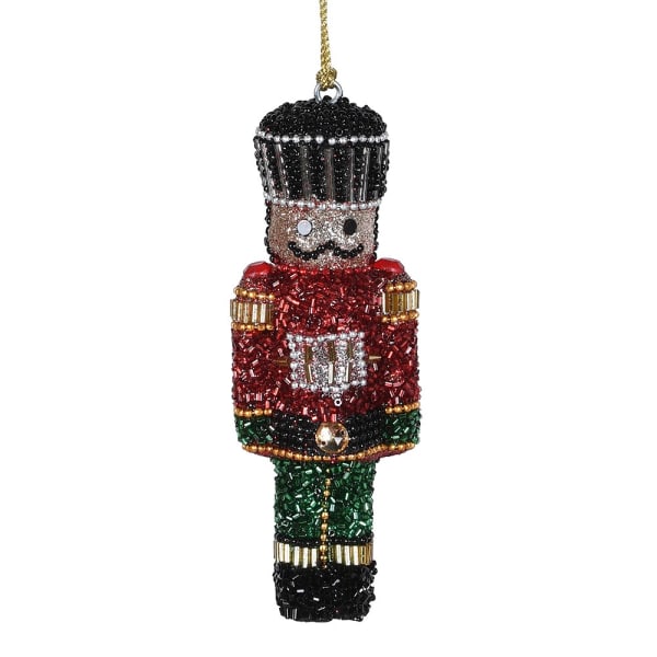 Beaded Nutcracker Bauble - RUTHERFORD & Co