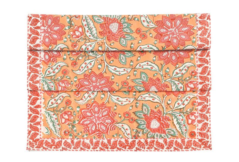 Beatrice handblock print runner - RUTHERFORD & Co