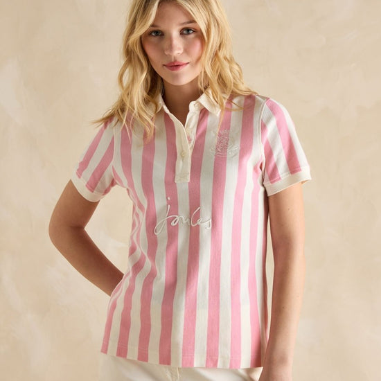 Beaufort Pink/Cream Polo Shirt - RUTHERFORD & Co