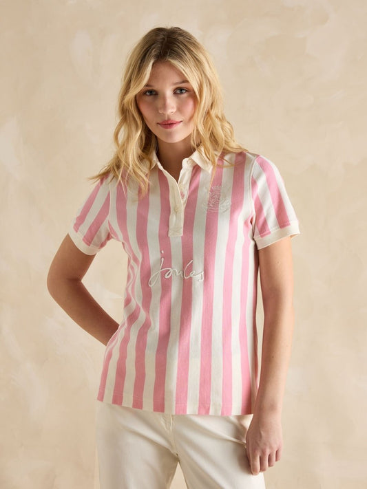 Beaufort Pink/Cream Polo Shirt - RUTHERFORD & Co