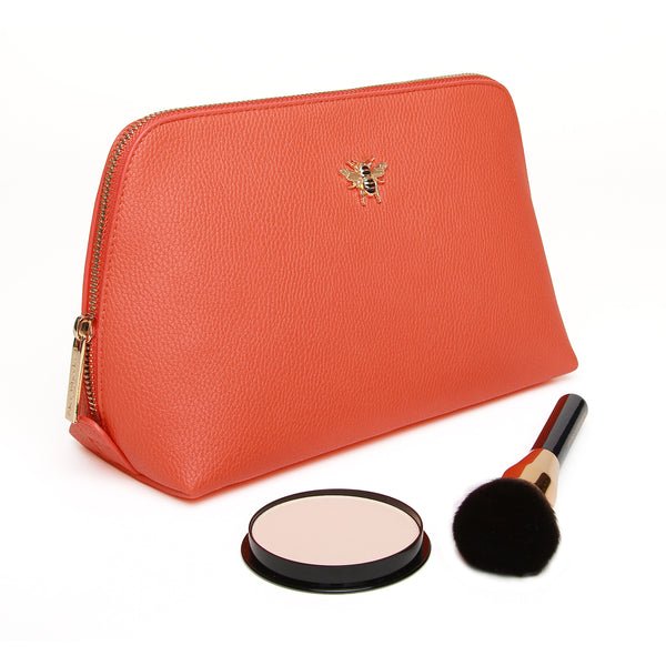 Beauty Case - Make Up Bag/Orange/large - RUTHERFORD & Co