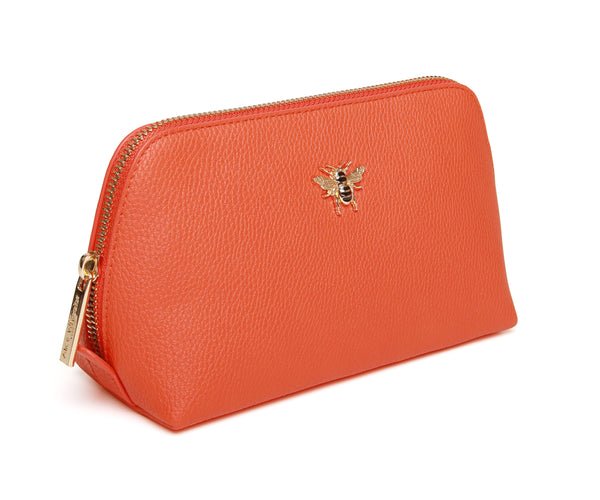 Beauty Case - Make Up Bag/Orange/Small - RUTHERFORD & Co